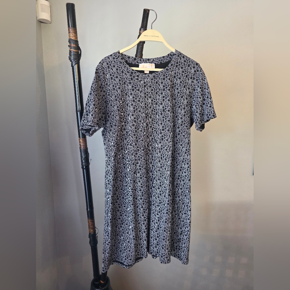 Michael Kors Black and White Logo Dress